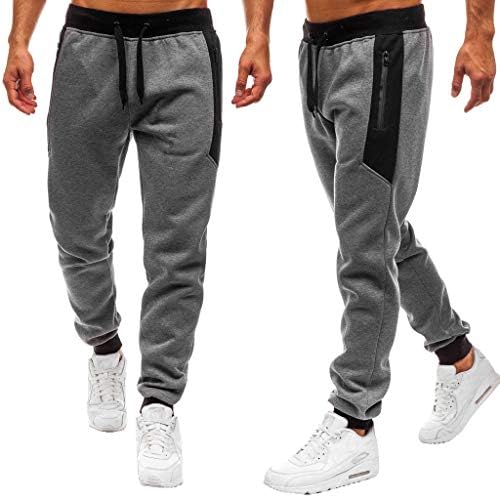 Muške teretane joggers hlače hlače casual Slim Fit Sweatpants Sportski trening hlače s džepovima s patentnim zatvaračem
