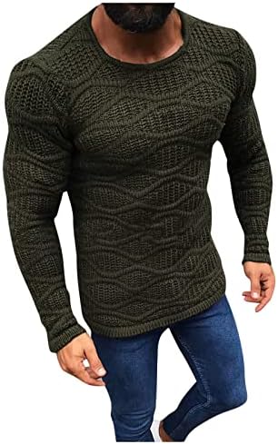 Dudubaby muški pulover pleteni džemper Crewneck Stilska pletiva casual Slim fit tkač pleteni skakač