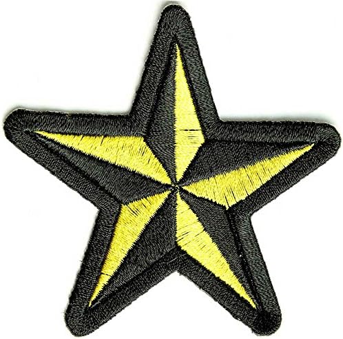Reflektirajuća žuta i crna zvijezda zakrpa 4,95 dolara s besplatnim teretom iz San Diego kože