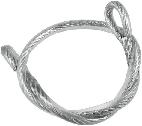 Aexit 8 mm x lanac i konopce 80cm PVC obloženi prsten Kraj čelične žičane konopce Skine Uže