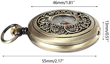SLNFXC Vintage brončani kompas džepni sat dizajn vanjski planinarenje Navigacija Kid Poklon retro metalni prijenosni kompas