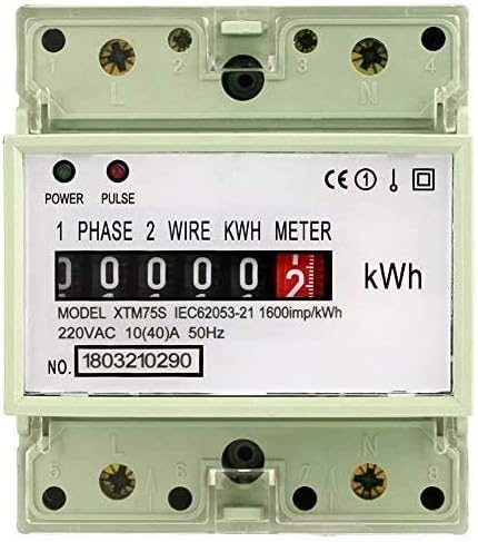 Jednofazna 2 žica 4p DIN-Rail Electric Meter Digitalni elektronički KWH metar 220V 10 a