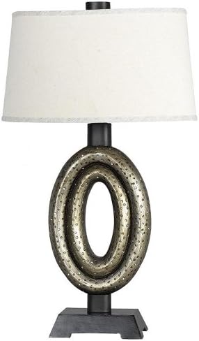 Cal osvjetljenje bo-953tb stolna svjetiljka s bijelim nijansama tkanine, završnica terata cotta