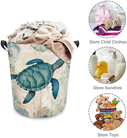 Košara za rublje s morskom kornjačom torba za košaru za odlaganje prljave odjeće Vodootporni sklopivi organizator igračaka