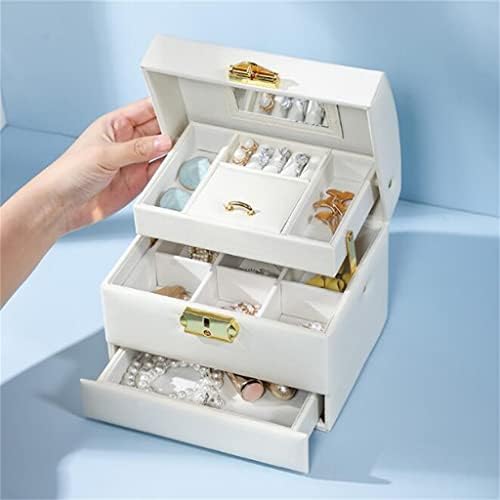 Kutija za odlaganje nakita koja se otvara i zatvara; višeslojna kozmetička kutija velikog kapaciteta kutija za nakit od PU