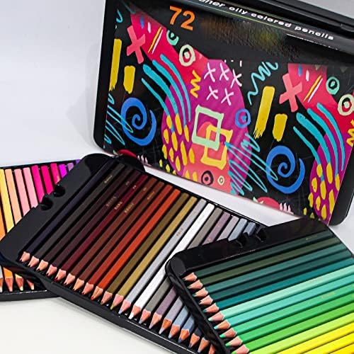 Olovke u boji Hnkdd Profesionalni set od 72/120/180 boja jezgara mekih voska idealna za crtanje umjetnosti zasjenjenja u