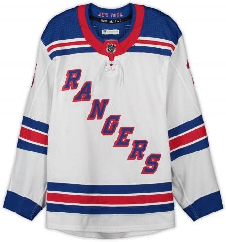Libor Hajek New York Rangers -a koji se koristi 25 White Set 1 Jersey nosio se tijekom gostujućih igara odigranih između