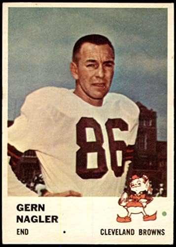 1961. Fleer 14 Gern Nagler Cleveland Browns-FB ex/Mt Browns-FB Santa Clara