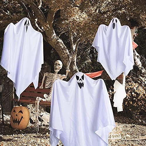 3 pakiranje Halloween Ghost Dekoracije 25.5 Viseći duhovi, simpatični leteći duh Halloween Ghost Hangings za prednji dvorišni
