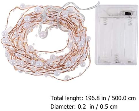 Solustre Pearl perle String Light LED bakrena žica vilinska žica svjetla Svjetla za vrpce za kuglu za vjenčanje vanjski zatvoreni