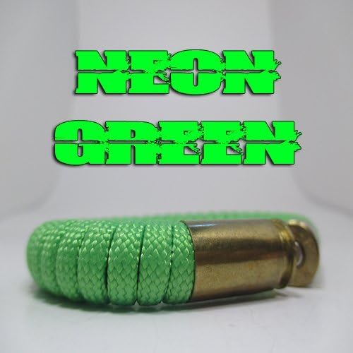 Neon Green Paracord narukvica od 40 kalibra metaka