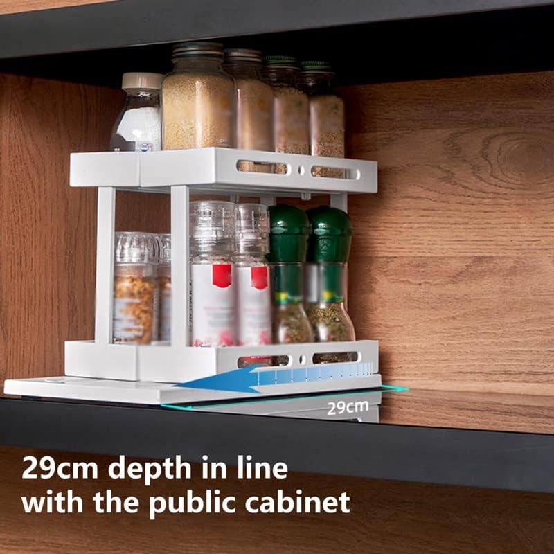 Jahh dvostruki slojevi Polica za kupaonicu rotacijski višenamjenski stalak za pohranu kuhinje Nema kutije za odlaganje kuhinje