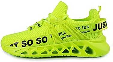 BestGift par tenisica prozračna leteća tkana casual cipela cipele za trčanje Fluorescentna zelena EU40/US7