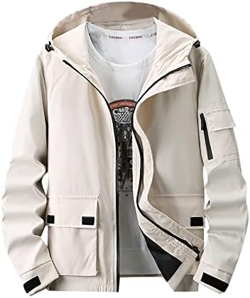 ADSSDQ muški kaputi i jakne, klasični jakna s dugim rukavima Men College Fall s kapuljačama meki V vratni kaputi Zipper Lood1