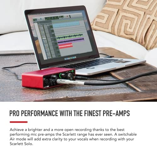 Audio-Technica ATH-M40X Professional Studio Monitor Slušalice, crne, 90 stupnjeve okretne ušice i Focusrite Scarlett Solo