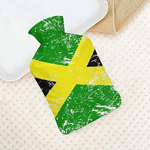 Jamajčanska retro zastava boca s toplom vodom s mekim plišanim poklopcem tople gumene vrećice za ubrizgavanje vode 1000 ml