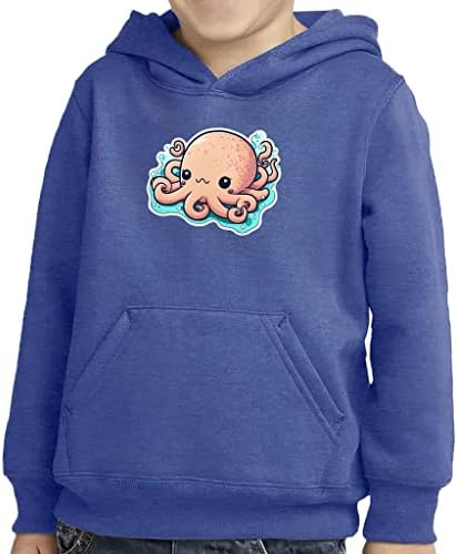 Octopus print mališana pulover hoodie - umjetna spužva s spužvama runa - hobotnica hoodie za djecu