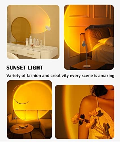 Stolne svjetiljke za izlazak s očima sa zalaskom sunca, bežična svjetlost za čitanje s rotacijom od 360 °, stolna svjetiljka
