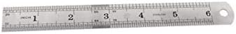 Mjerni alat 15 cm 15 cm ravno ravnalo od nehrđajućeg čelika s dvostrukim perlama (15 cm 6 kuglica, dlanovi, Neoksidirajuća