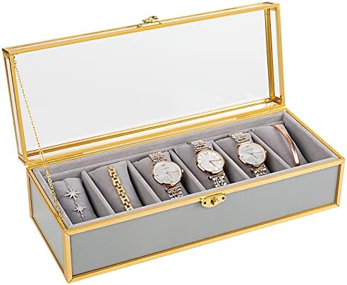 Staklena Futrola za ženske satove, kutije za narukvice sa 6 utora i vitrine za ženske satove, staklena kutija za organizatore