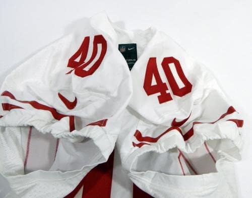 . San Francisco 49ers Vinne Sunseri 40 Igra izdana White Jersey 44 DP34766 - Nepotpisana NFL igra korištena dresova