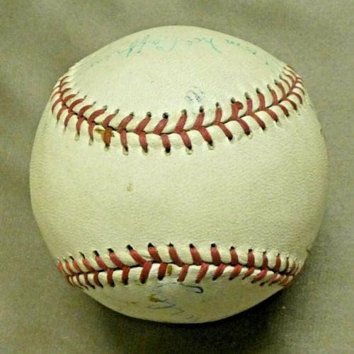 Eddie Hurley potpisao je bejzbol sudij iza tanjura u Eddie Gaedel Pinch Hit Hit Game - Autographd Baseballs