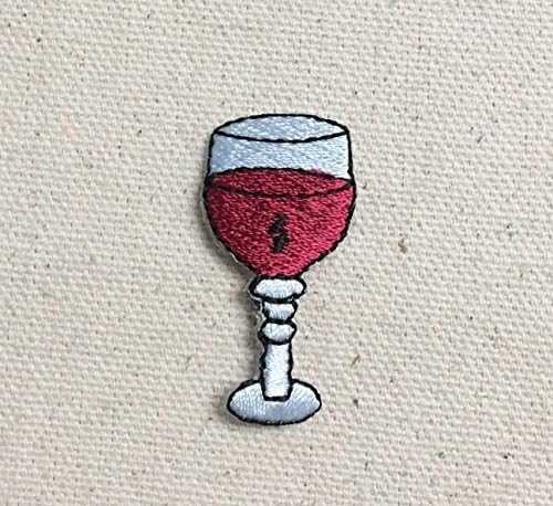 Čaša vina - Crveno vino - vezeno željezo na flasteru