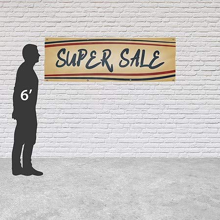 CGSignLab | Super Sale -mostalgia pruge Teški natkriveni vinilni transparent | 6'x2 '