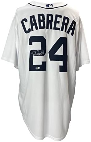 Miguel Cabrera potpisao je Detroit White baseball dres bas itp