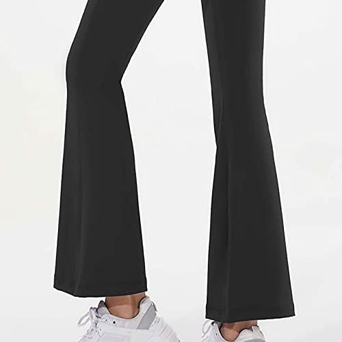 Jupaopon visoki struk bootcut joga hlače za ženske rastezljive flare trening gamaša trbušnica kontrola zvonastih dna hlače