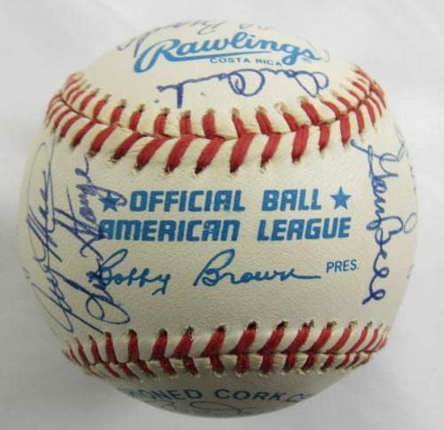 1967. Red Sox tim potpisao je bejzbol Carl Yastrazemski Bobby Doerr +23 JSA XX34301 - Autografirani bejzbol