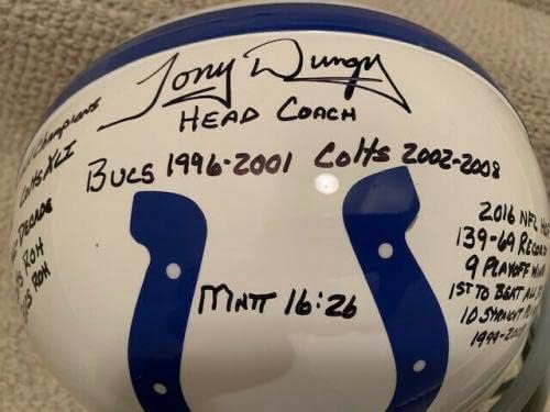 Kaciga u punoj veličini s autogramom Toni dangi, 13 natpisa na kacigama NFL-a s autogramom