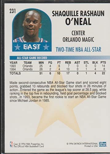 Shaquille O'Neal 1994-95 NBA Hoops - [baza] 231