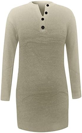 Ženski predimenzionirani džemper haljina od džempera s dnom dugih rukava haljine od dugača dugih rukava 2022