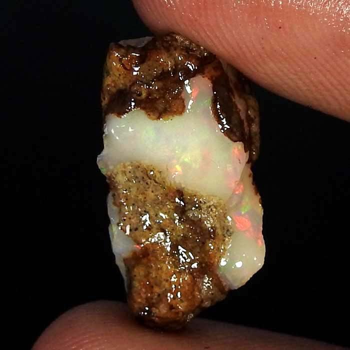 Jewelgemscraft ™ 07.60cts. Ultra vatreni sirovi opalni kamen, prirodni grubi, kristali dragulja, etiopska opalna stijena,