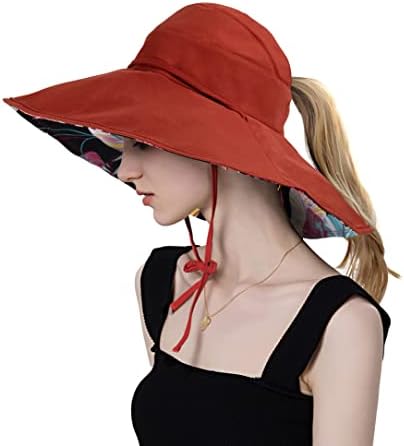 Koreshion Žene rekorbene kape za sunce reverzibilni ribolovni šešir sklopivi luk ljetni šešir upf 50+ plaža kapica široka