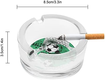 Pepeoteri za cigarete nogometni sport uzorak kristalno staklena pepela ladica za pušenje pepeljara za kućni hotelski ured