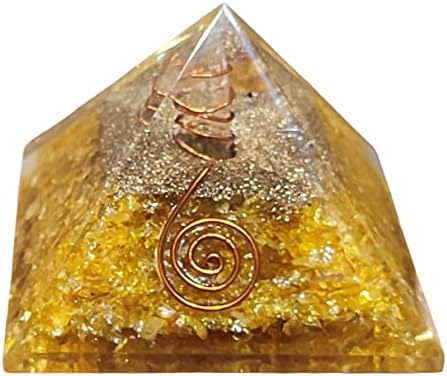 Sharvgun citrin kristalno zacjeljivanje orgona piramida kristalna piramidalna tablica dekor reiki, emf zaštitna meditacija