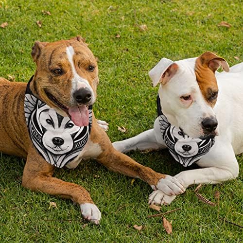 Tetovaža u stilu Pet Bandana Collar - Siberian Husky Dog Sall Collar - Dog Designs Dog Bandana - L