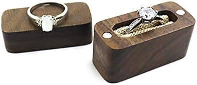 Ponuda kutija za prstenje ponuda drvena prijenosna, tanka poklon kutija za nakit kutije za vjenčanje, zaruke