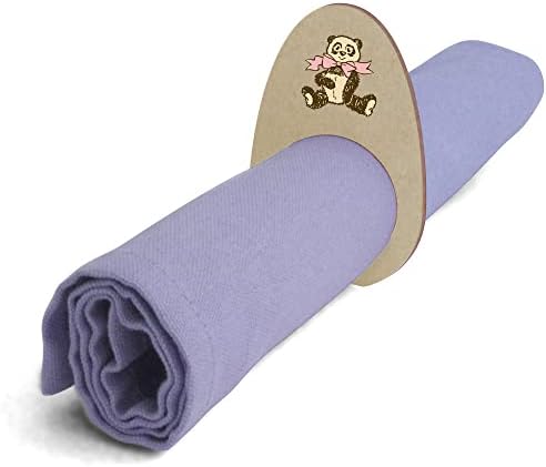 Azeeda 5 x 'Bow kravata Teddy Bear' Drveni prstenovi/držači