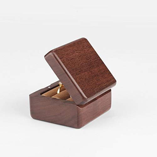Vintage kutija za nakit od drva kutija za prstenje rustikalna Vintage kutija za predstavljanje prstena za svadbenu ceremoniju