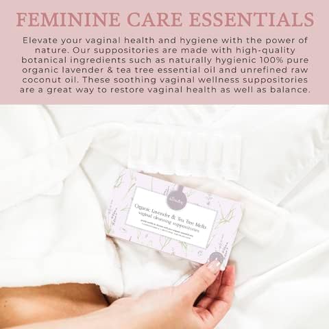 Femallay Organske lavande i čajevca ulje za čišćenje vaginalnog čišćenja za higijenu, prirodne taline za žensku njegu,