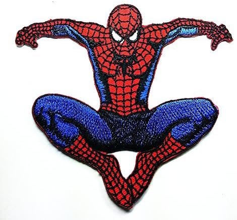 Spiderman web superheroj crtani zakrpa Izvezeno željezo na kapuljačama s jaknom kapuljača idealno za poklon/ 10 cm x 9,2