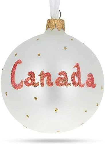 Zastava Kanadske staklene kuglice božićni ukras 3,25 centimetara