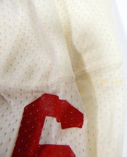 San Francisco 49ers 76 Igra Korištena bijeli Jersey 46 DP32787 - Nepotpisana NFL igra korištena dresova