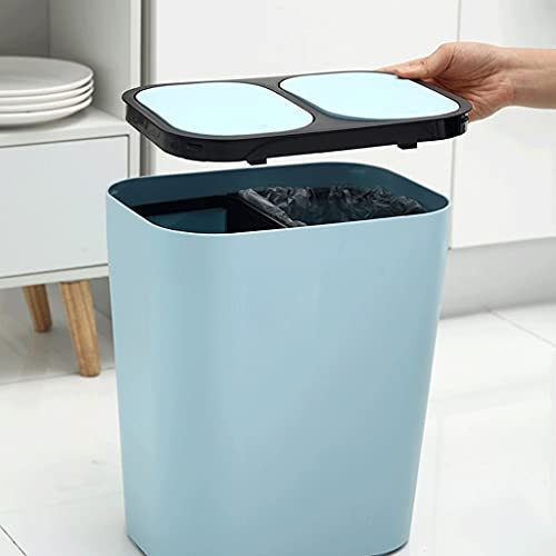 Razvrstavanje kanta za smeće s poklopcem suhim i vlažnim odvajanjem Press tipa dvostruki odjeljak smeće sortiranje otpadnih