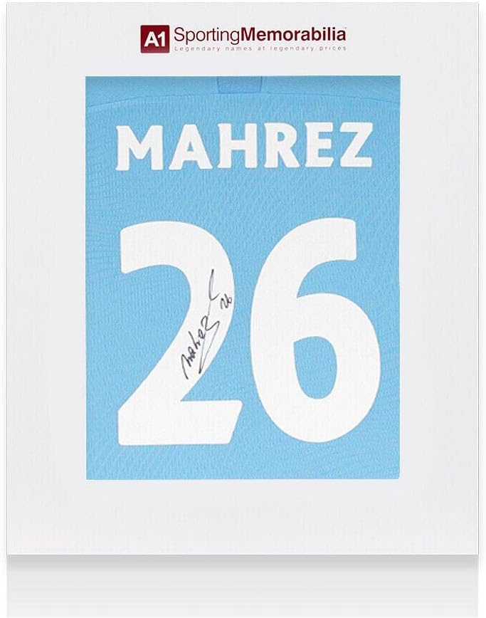 Riyad Mahrez potpisao majicu Manchester City - 2019-2020, broj 26 - Poklon kutija - Autografirani nogometni dresovi