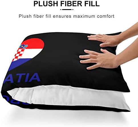 Ljubavna Hrvatska dugačak jastuk za cijelo tijelo jastuk mekane jastuke za bacanje futrola s skrivenim patentnim zatvaračem