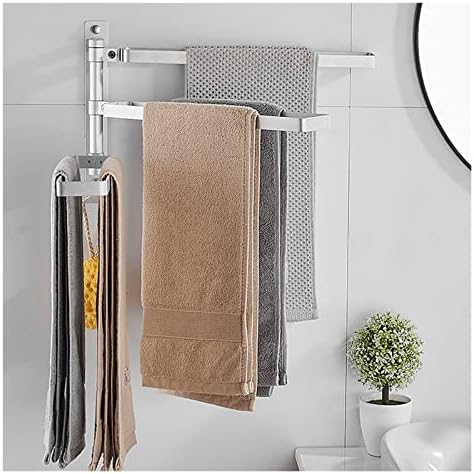 Slsfjlkj ručnika za rotiranje stalak Space Aluminij bez udarnih zidnih stalak za pomicanje kupaonice